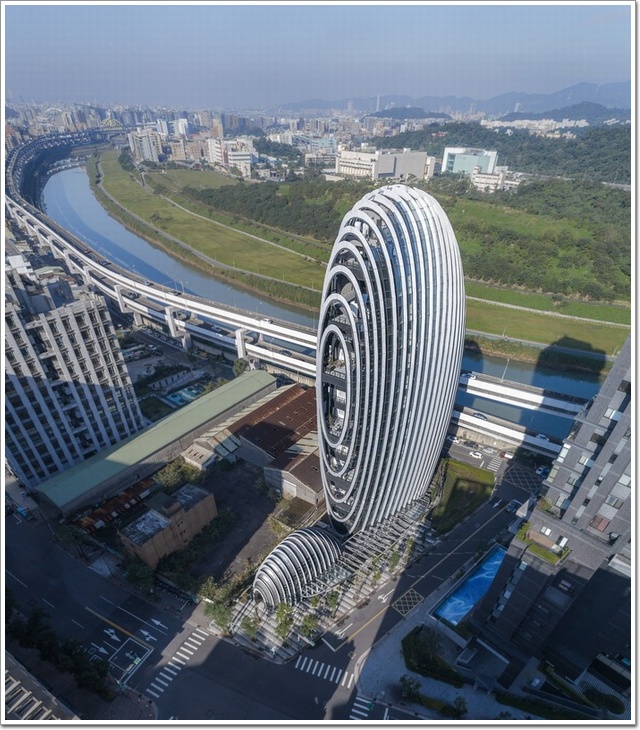 台湾“砳建筑”鹅卵石造型满足对地标的所有想象