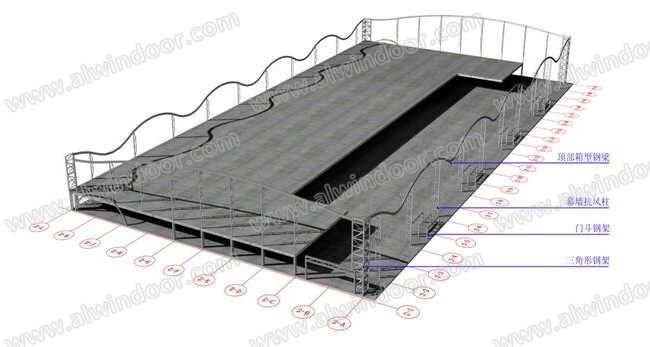 重庆江北国际机场新建T2A航站楼预应力单索幕墙设计